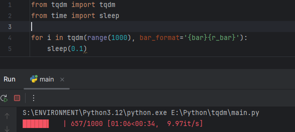 Example - bar_format